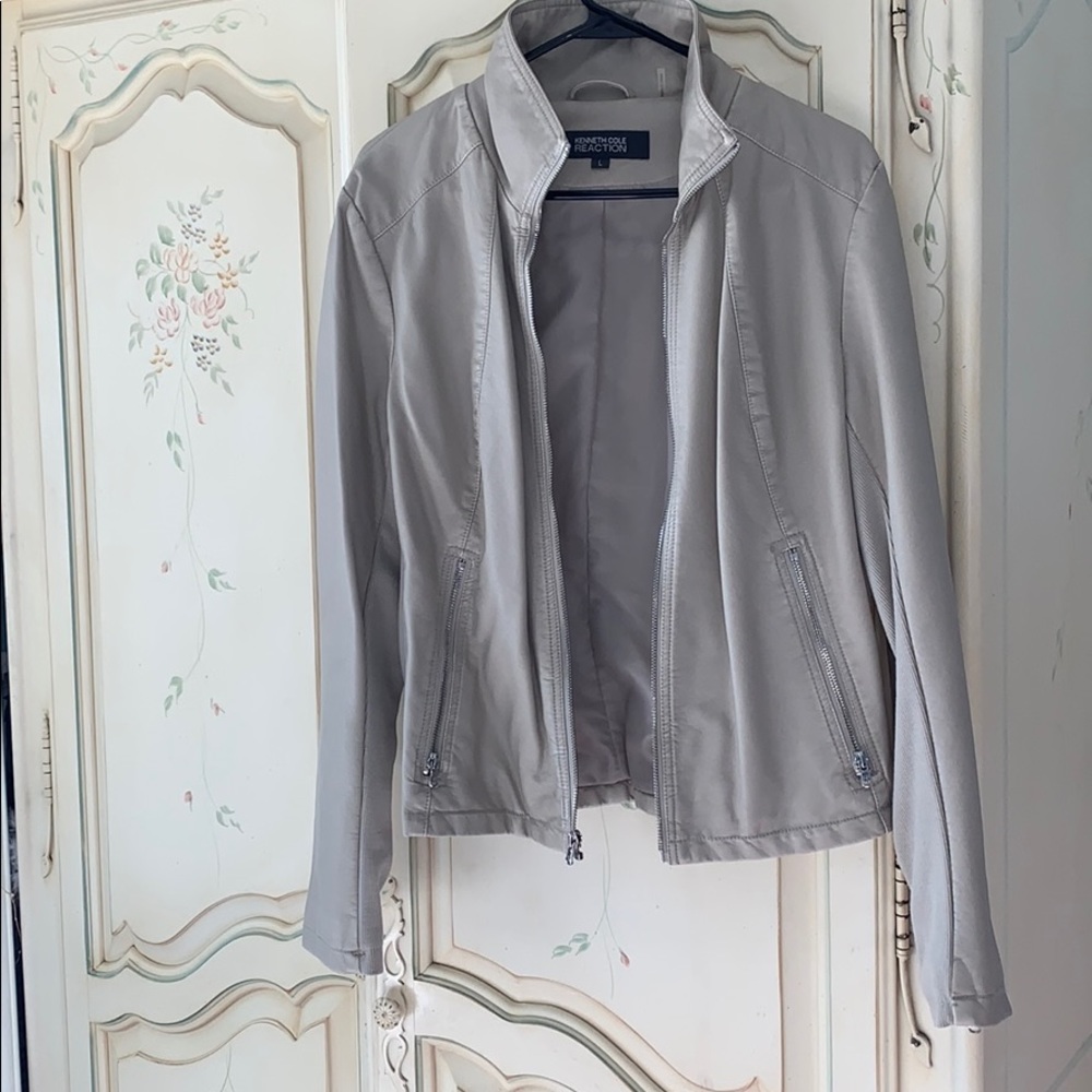 Tan leather jacket